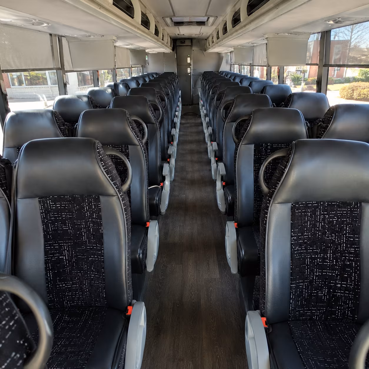 sugar land charter bus rental interior